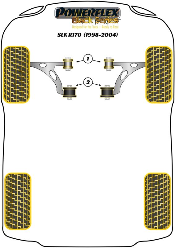 For Mercedes SLK R170 (1998-2004) PowerFlex Black Front Track Arm Front Bush