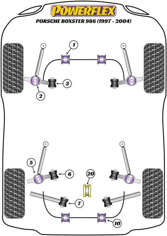 Porsche Boxster 986 (1997-2004) PowerFlex Front Engine Mount Bush