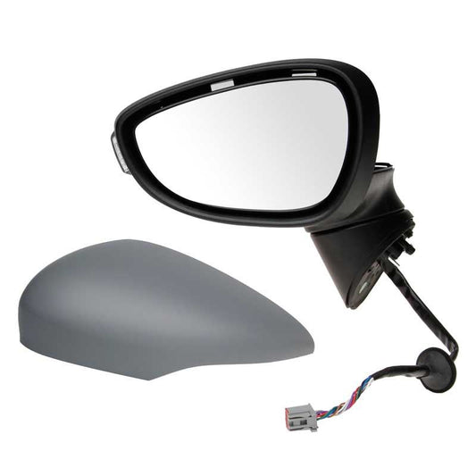 Ford Fiesta Mk7 2008-2012 Power Folding Wing Door Mirror Primed Left Side