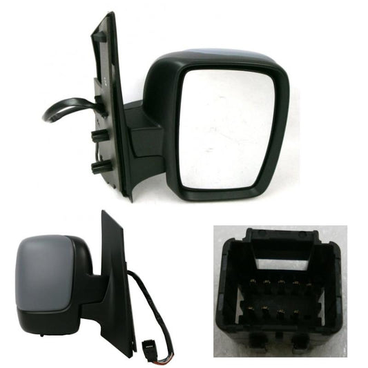 Citroen Dispatch Wing Mirror Electric Powerfolding Primed Drivers Side 2007-2015