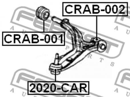 Chrysler Grand Voyager 1995-2000 Front Wishbones Arm Bushes Pair