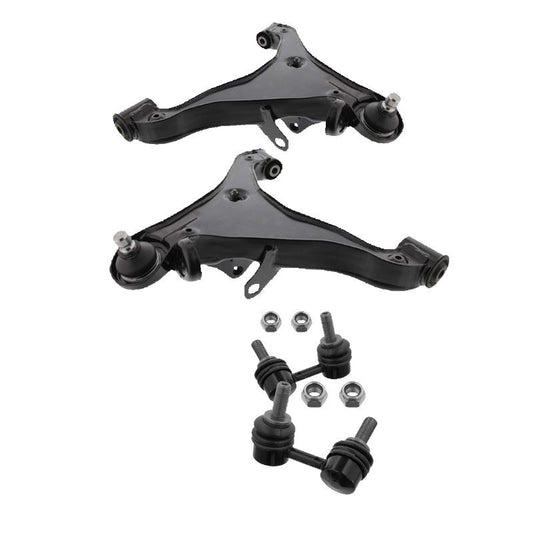 For Nissan Navara 2004-2015 Front Lower Wishbones Arms and Drop Links Pair