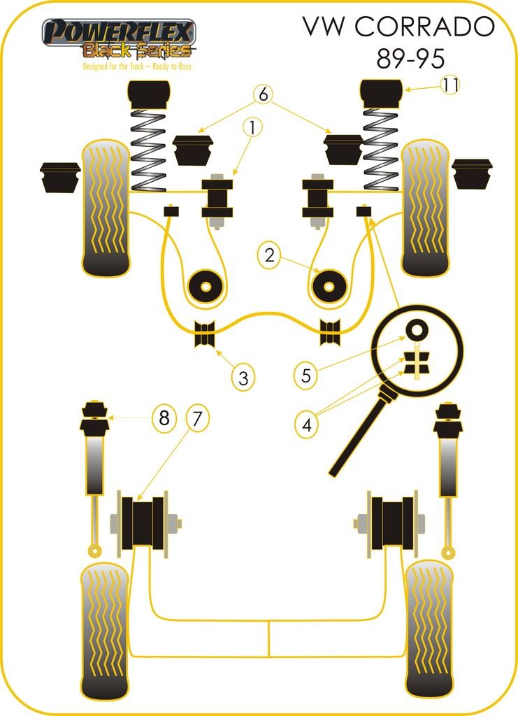 For VW Corrado 1989-1995 PowerFlex Bump Stop Front