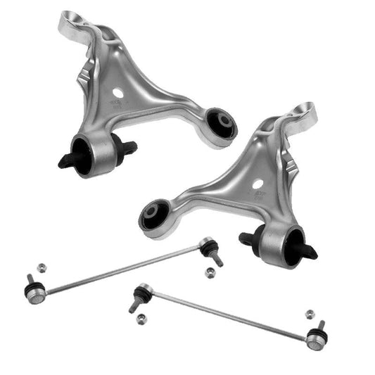 For Volvo S60 2000-2010 Front Lower Wishbones Arms and Drop Links Pair