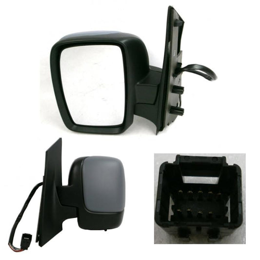 Citroen Dispatch Wing Mirror Electric Powerfold Primed Passengers Side 2007-2015