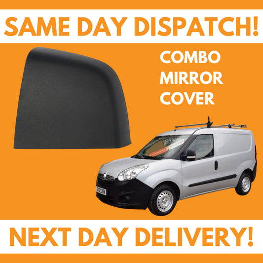 Vauxhall Combo 2011-2018 Door Wing Mirror Cover Cap Black Left Side