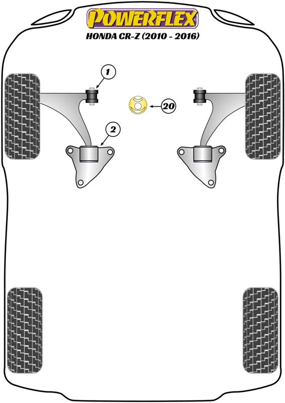 Honda CR-Z (2010-2016) PowerFlex Lower Engine Mount Bush Insert