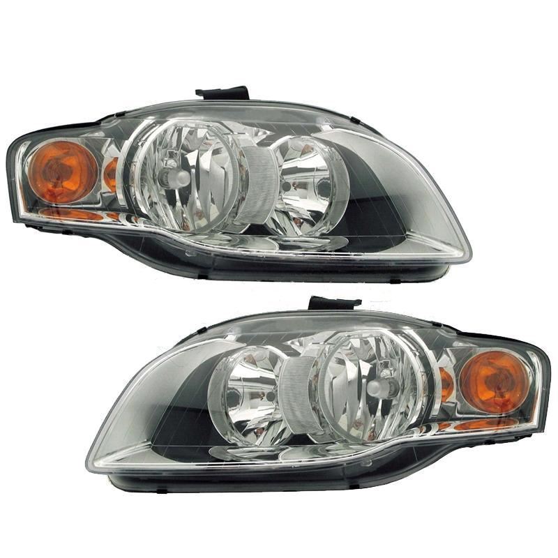 Audi A4 MK2 9/2004-6/2006 Headlights Headlamps 1 Pair O/S & N/S