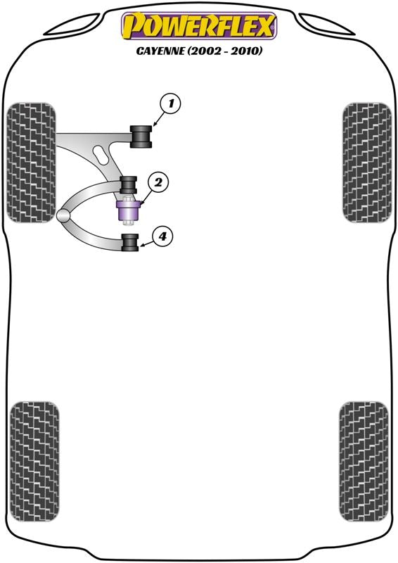For Porsche Cayenne (2002 - 2010) PowerFlex Front Upper Wishbone Bush