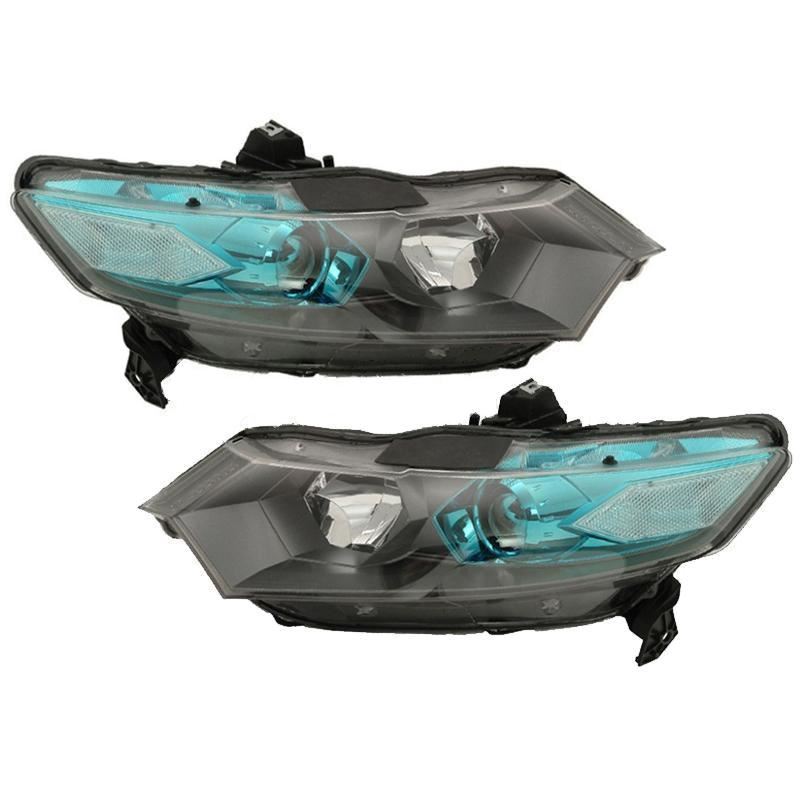 Honda Insight 2008-2014 Black Headlights Headlamps Pair Left & Right