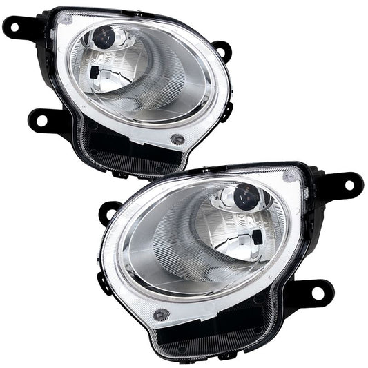 Fiat 500 High Beam Headlight Side Spot Lights Lamps Pair Left Right 2008-2017