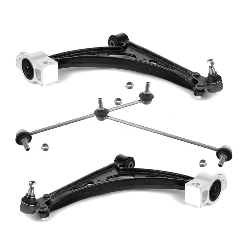 For Audi A3 8P 2003-2013 Front Lower Wishbones Arms and Drop Links Pair