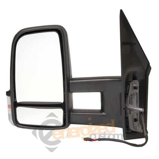 Mercedes Sprinter 2006- Manual Black Long Arm Wing Door Mirror Passenger Side