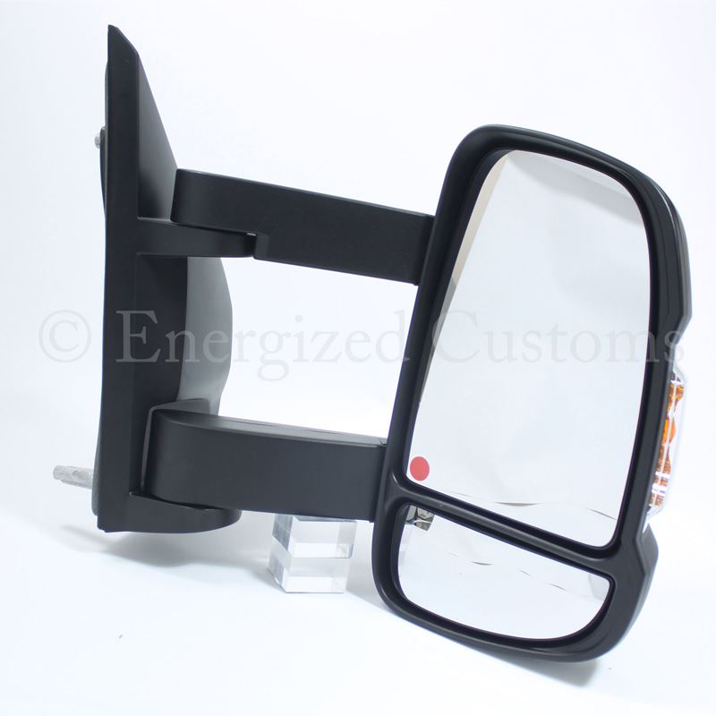 Citroen Relay 2006-2020 Long Arm Electric Black Wing Door Mirror Right Side