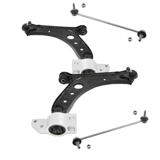 For Vw Scirocco 2008-2015 Front Lower Wishbones Arms and Drop Links Pair