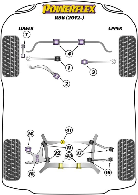 Audi RS6 (2012-) PowerFlex Jack Pad Adaptor