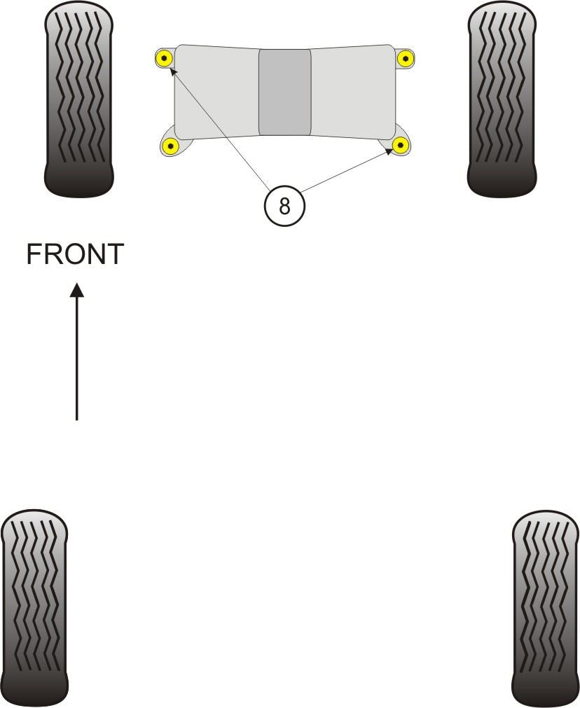 For Renault Laguna I 1994-2001 PowerFlex Front Subframe Mounting Bush